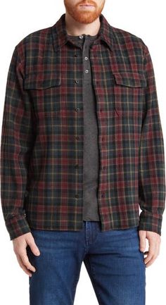 Free shipping on orders over $89. Shop Slate & Stone Slate & Stone Cotton Flannel Shirt Jacket at Nordstromrack.com. Update your wardrobe with this stylish shirt-jacket crafted from comfortable cotton. Single Breasted Long Sleeve Cotton Tops, Single-breasted Long Sleeve Cotton Tops, Single Breasted Cotton Tops With Long Sleeves, Single-breasted Cotton Tops With Long Sleeves, Cotton Top With Spread Collar For Fall, Fall Cotton Single-breasted Tops, Fall Cotton Shirt With Snap Buttons, Cotton Shirt With Snap Buttons For Fall, Fall Cotton Tops With Lapel Collar