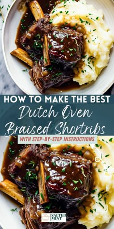 how to make the best dutch oven braised short ribs with step - by - step instructions