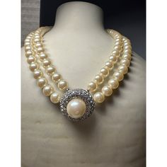 "The Vintage Marvella Double Strand Faux Pearl Choker with Rhinestone Accent is a striking embodiment of classic sophistication and timeless allure. Size: 19\" Condition: New With Tags Excellent Condition. Never Worn." Elegant Bedazzled Formal Jewelry, Elegant Formal Bedazzled Jewelry, Classic Formal Rhinestone Necklace With Diamond Accents, Pearl Choker, Choker Necklaces, The Vintage, Faux Pearl, Choker, Choker Necklace