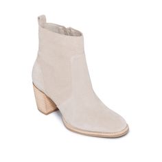 This ultimate go-to bootie, offered in four classic hues of butter-soft suede, features a pointed toe and casual heel, making it the perfect match for any outfit. Ankle Bootie Suede upper and Ultrasuede lining Rubber Sole Cushioned Footbed Made in Brazil Fits True to Size Zipper Closure Suede Heeled Boots With Heel Pull Tab, Modern High Ankle Suede Heeled Boots, Modern Suede Ankle Boots, Chic Suede Boots With Heel Pull Tab, Modern Suede High Ankle Boots, Suede Boots With Heel Pull Tab, Suede Boots With Sculpted Heel For Work, Suede High Ankle Boots With Sculpted Heel, High Ankle Suede Boots With Sculpted Heel