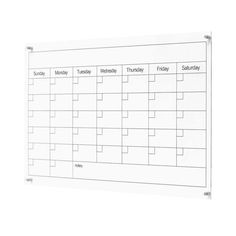 a whiteboard with the calendar on it