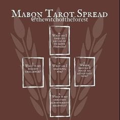 an advertisement for the march tarot spread with four squares on top of each other