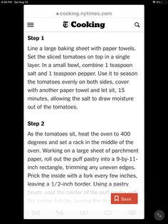 an app showing cooking instructions on the screen and how to use it in order to cook
