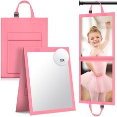 PRICES MAY VARY. 【Travel Home Dance Mirror】The 33" x 12.6" hanging mirror (Foldable Size: 12.5" x 12.6") provides a significantly larger field of view than standard mirrors. It helps children see their entire body and allows adults to observe more body movement. Perfect for dancers, home training, fitness, and sports activities, this mirror enhances practice sessions and workouts effectively. 【HD Clarity 300% Increased】Unlike ordinary acrylic mirrors, our travel mirror features high-definition g Dance Mirror, Dance Mirrors, Foldable Mirror, Mini Mirror, Portable Walls, Home Dance, Old Makeup, Desk Mirror, Travel Mirror