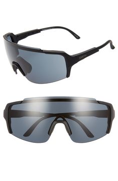 Bold angular frames bring edgy, avant-garde style to sport-ready sunglasses fitted with glare-reducing, color-enhancing ChromaPop lenses. Hydrophilic megol nosepads are adjustable, allowing you to create a comfortable, nonslip fit. Style Name:Smith Flywheel 160mm Chromapop Shield Sunglasses. Style Number: 5810051. Available in stores. Shield Sunglasses, Avant Garde Fashion, Eyewear Womens, Blue Ink, Polarized Lenses, Eyewear Sunglasses, Hinges, Uv Protection, Matte Black