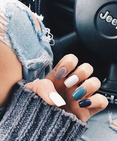 Different Color Nails, Nail Art Halloween, Diva Nails, Nail Colors Winter, Nail Art Designs Summer, Nail Design Inspiration, Winter Nail Designs, Nails Manicure