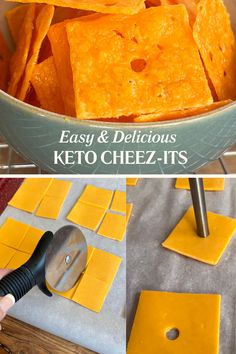 how to make easy and delicious keto cheez - it's made with cheese