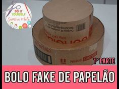 three rolls of tape sitting on top of each other with the words bolo fake de papelo