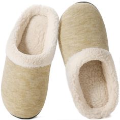 PRICES MAY VARY. Sherpa fleece lining and heel back are designed for all around comfort and excellent warmth retention. Slip on these comfy slippers in the house and get the sunshine-like warmth in cold winter Ultra thickened insole contains high-density memory foam, EVA shock-absorbed pad and extra support foams, helping you relieve your sore feet and heel pain The hard rubber sole not only has non slip grip on the bottom, but also has an outer sole that slightly wraps around the sides of each Comfy Slippers, Outdoor Slippers, Heel Pain, Open Toed Heels, Amazon Com, House Slippers, Pharmacy Gifts, Cold Winter, Cold Day