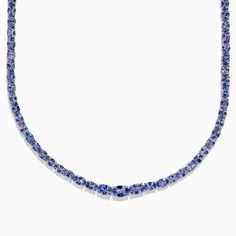 Effy Tanzanite Royale Sterling Silver Tanzanite Necklace, 27.69 TCW Tanzanite Necklace, Bezel Set Ring, Purple Sapphire, Hoop Earring Sets, Effy Jewelry, Chakra Bracelet, Necklace Pendants, Fabulous Jewelry, Blue Chalcedony