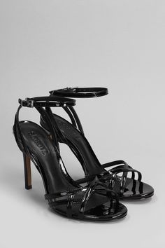 Sandals in black patent leather, multiple thin straps, ankle strap, heel 105mm, patent leather, leather sole, Made in Brazil Sneaker Wedge, Made In Brazil, Espadrilles Wedges, Black Patent Leather, Strap Heels, Bridal Shoes, Gladiator Sandals, Manolo Blahnik, High Heel Shoes