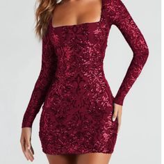 Dark Red Gorgeous Backless Minidress True To Size Summer 2016 Outfits, Maroon Homecoming Dress, Red Hoco Dress, Red Sparkly Dress, Pretty Homecoming Dresses, Hoco Dresses Red, Chic Prom Dresses, Outfit Verano, Short Red Prom Dresses