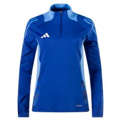 a women's adidas jacket in blue and white