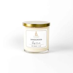 garden mint soy candle on a white background