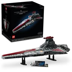 the lego star wars millennium fighter is in its box and it's ready to be built