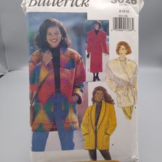 a woman's coat and jacket pattern from butterick