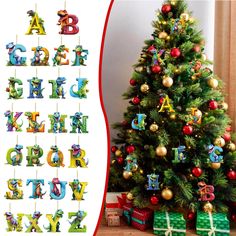 PRICES MAY VARY. Unique Dinosaur Design - These Dinosaur Christmas Ornaments are perfect for adding a playful touch to your holiday decor. The dinosaur christmas ornament and dinosaur ornaments for christmas tree designs are sure to delight both kids and adults alike. Personalized Letter Ornaments - Featuring a complete set of 26 letter christmas ornament, these letters christmas tree pendant are perfect for personalizing your tree. The letter ornaments for christmas tree allow you to spell out Dinosaur Christmas Decorations, Dinosaur Christmas Tree, Dinosaur Christmas Ornament, Dinosaur Ornament, Ornaments For Christmas Tree, Tree Display, Letter Ornaments, Ornaments For Christmas, Christmas Alphabet