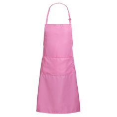 a pink apron on a white background with no one in it or someone else wearing an apron