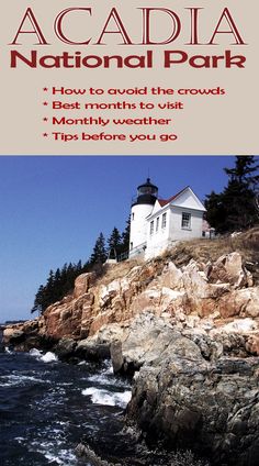 an advertisement for the acadia national park