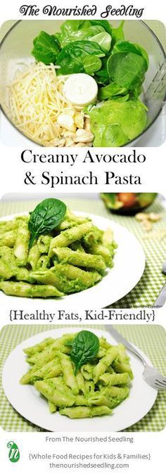 broccoli pesto and spinach pasta recipe with creamy avocado & spinach