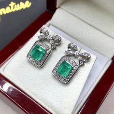 "ENJOY OUR WORRY-FREE SERVICE AND THE DAZZLING, GENUINE JEWELRY WE DESIGN AND HANDCRAFT WITH LOVE❤️ ONE OF A KIND HANDCRAFTED EARRINGS! READY FOR SHIPPING! GIFT WRAP AVAILABLE! FREE UPS EXPRESS! \"You will get the best emeralds from one of the most experienced emeralds wholesalers in the world -- So Perfect Jewelry\" ONE OF A KIND HANDCRAFTED EARRINGS. BEYOND CUTE! STUNNING 3.16 TCW, Certified COLOMBIAN Emerald earrings. UNIQUE DESIGN! ONE OF A KIND! TRANSPARENT, SPARKLING VVS, NEON GREEN EMERAL How To Clean Crystals, Special Necklace, Vs Diamond, Gold Chandelier, White Gold Earrings, Emerald Earrings, Marquise Diamond, Handcrafted Earrings, Zambia