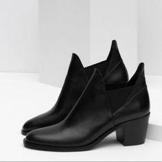 Brand New With Tags. Side Vent Detail. Heel Height Is 2.3". Made From 100% Cow Leather. Zara Eur 41 / Us10 Square Toe Leather Boots, Gold Ankle Boots, Almond Toe Boots, Zara Boots, Patent Boots, Zara Heels, Block Heel Ankle Boots, Black Leather Ankle Boots, Black Boots Women