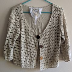 Beautiful Crocheted Cardigan. Perfect For Cool Summer Nights. Never Worn But Does Not Have Tags. Moving Sale, Summer Nights, Crochet Cardigan, Anthropologie, Sweaters & Cardigans, Summer Fun, Sweaters For Women, Crochet, Women Shopping