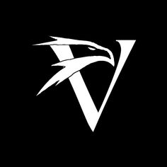 the letter v with an eagle head on it