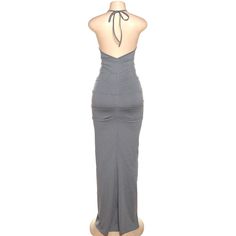 Elegant Deep V-neck Halter Backless Ruched Maxi Dress Stretch V-neck Maxi Dress With Ruched Back, Ruched Stretch Maxi Dress With Halter Neck, Ruched Stretch Halter Neck Maxi Dress, Fitted Halter Neck Maxi Dress With Ruched Details, Stretch Ruched Halter Neck Maxi Dress, V-neck Maxi Dress With Ruched Back For Night Out, Chic Ruched Halter Neck Maxi Dress, Chic Halter Neck Ruched Maxi Dress, Stretch Ruched Backless Dress For Date Night