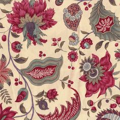 an image of a floral pattern on fabric