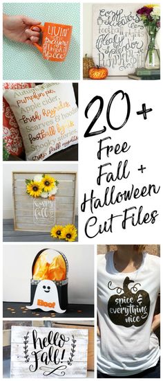 20 free fall and halloween cut files