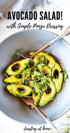 avocado salad with simple pine syrup dressing