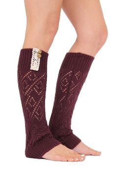 Knit Laced Leg Warmer Leggings (Wine) Leg Warmers- Niobe Clothing Thigh High Knit Socks, Thigh High Leg Warmers, Hunter Boots Outfit, Knit Boot Socks, Knit Boot, French Lingerie, Knit Leg Warmers, Purple Knit, Foot Socks