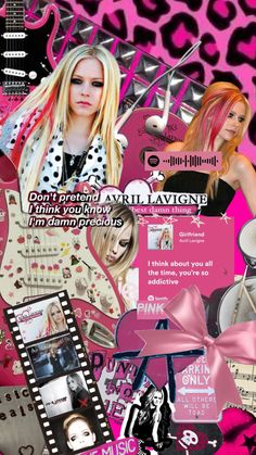 a collage of pink and black items with the words, i'm pretty