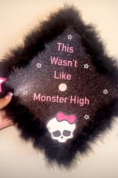 Grunge Graduation Cap, Horror Themed Graduation Caps, Monster High Cap Graduation Decoration, Grad Cap Designs, Cap And Gown, Cap Decorations