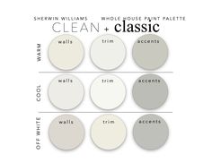 the different shades of paint that can be used for walls and floors in this house