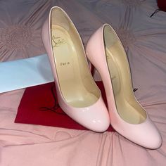 Christian Louboutin Patent Leather Fifille, In A Pastel Pink Size 42, 100mm. New Never Worn, Come With Dust Bag. Price Is Negotiable Within Reason, Please No Low Balling, And Make All Offers Using The Offer Button. Classic Pink Heels With 4-inch Heel, Classic Pink Heels With Sculpted Heel, Luxury Pink Heels For Office, Luxury Pink Heels For The Office, Classic Pink Heels With Padded Heel, Classic Pink Heels For Evening, Classic Pink Evening Heels, Classic Pink Almond Toe Heels, Classic Pink Closed Toe Heels