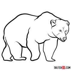 a bear that is standing on one leg and looking to the side with its mouth open