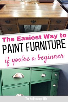 the easy way to paint furniture if you're a beginner, this is an easy project