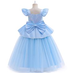 Girls Cinderella Inspired Princess Dress is the perfect addition to any little girl's wardrobe. Designed for ages 3-9, this dress is perfect for a variety of occasions including birthday parties, gift sets, costumes, and more. The Cinderella inspired design is sure to make your little one feel like a real-life princess, just like the beloved Kids Princess character. The dress features a beautiful design that adds a touch of magic to the overall look, making it a great choice for any Kids Princess-themed party or event. Made with high-quality materials, this Cinderella inspired dress is both comfortable and durable, ensuring your little one will be able to play and twirl in it for hours on end. Whether your little one is dressing up as Princess Cinderella for birthday party, or simply wants Princess Style Tulle Dress With Bow, Princess Tutu Dress With Bow For Dress-up, Princess Style Tutu Dress With Bow For Dress-up, Blue Princess Tutu Dress With Bow, Blue Princess Dress With Bow, Blue Princess Dress With Bow For Dress-up, Princess Style Blue Tutu Dress With Bow, Princess Pageant Dresses With Bow, Princess Style Pageant Dress With Bow