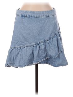 Topshop Denim Skirt Size: 8 Bottoms - used. 100% COTTON | Topshop Denim Skirt: Blue Bottoms - Size 8 Blue Denim Skirt, Denim Skirt, Womens Bottoms, Blue Denim, Ballet Skirt, Topshop, Women Handbags, Size 6, Skirt