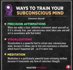 Unconscious Mind, How To Train, New Energy, Mindfulness Meditation, Subconscious Mind