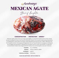 an advertisement for mexican agate