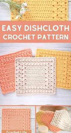 the crochet dishcloth pattern is easy to make and looks great for beginners