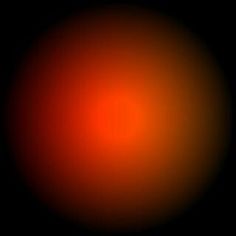 an orange and red ball on a black background