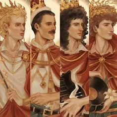 Queen Art Band, Queen Fanart Anime, Queen Aesthetic Band, Queens Band, Queen Band Aesthetic, Queen Band Fanart, Queen The Band, Queen Pfp, Queen Fanart