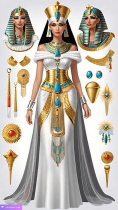 Cleopatra Halloween Costume Outfit, Ancient Egypt Outfits, Egyptian Outfits Women, Egyptian Outfit Ideas, Egyptian Dresses, Egypt Outfit, Ancient Egypt Women