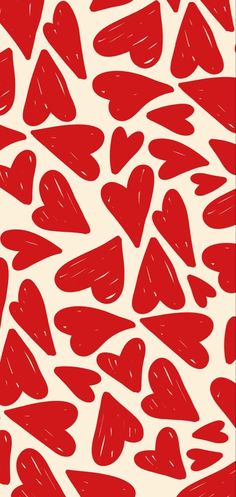 red hearts on white background for valentine's day greeting card or wallpaper design