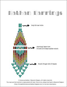 the diagram shows how many beads can be used to make an ornament pattern