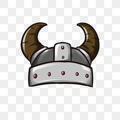 a viking helmet with horns and spikes on the side, transparent background png clipart